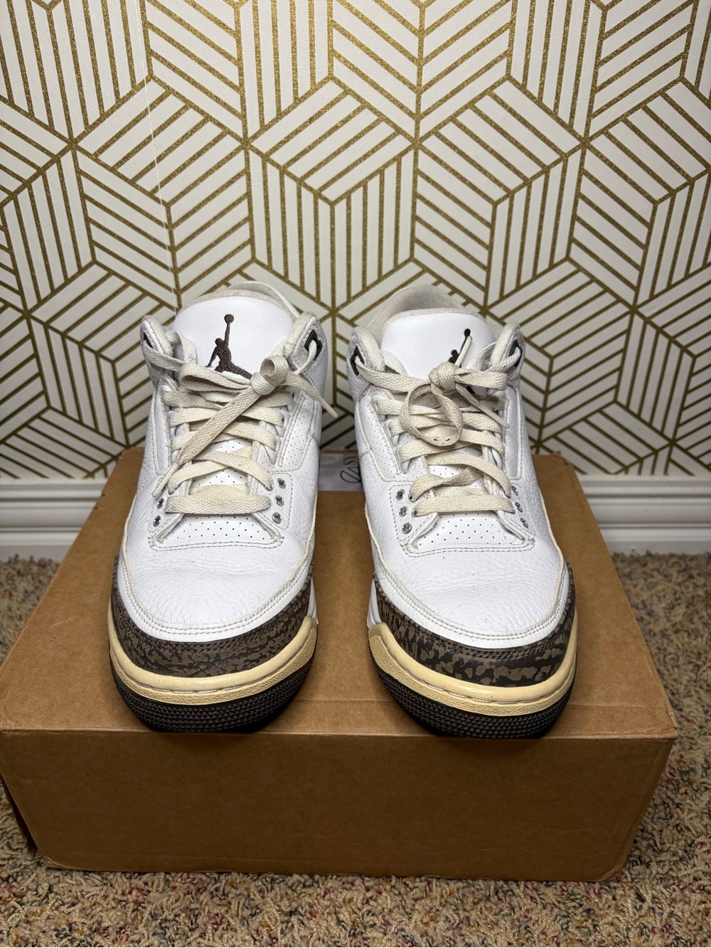 Nike Air Jordan 3 Retro Mocha 2018 Men’s Size 8 White Brown 136064-122
